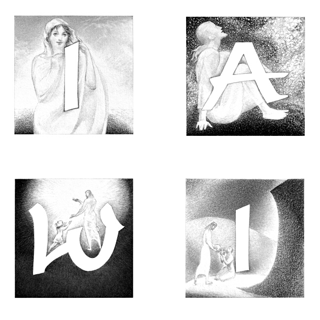 Illustrated initial letters from The Master's Diary by Doni Morrison