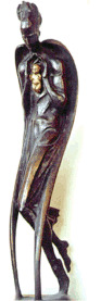 Annunciation; bronze 18” high (46 cm)