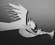 Angel, foam board 37" long (94 cm)
